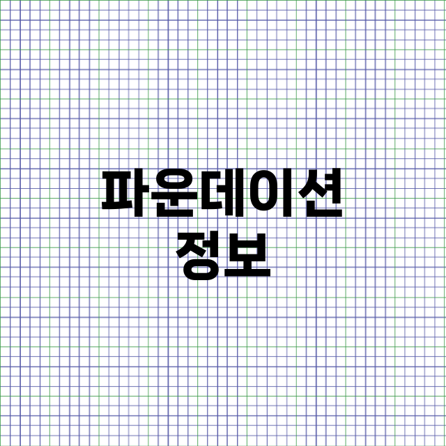 파운데이션 정보 총정리