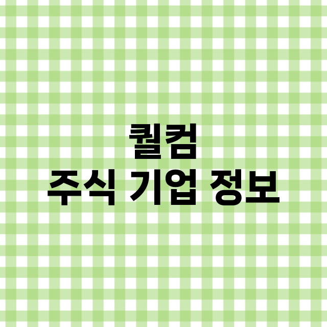 퀄컴 기업 총정리