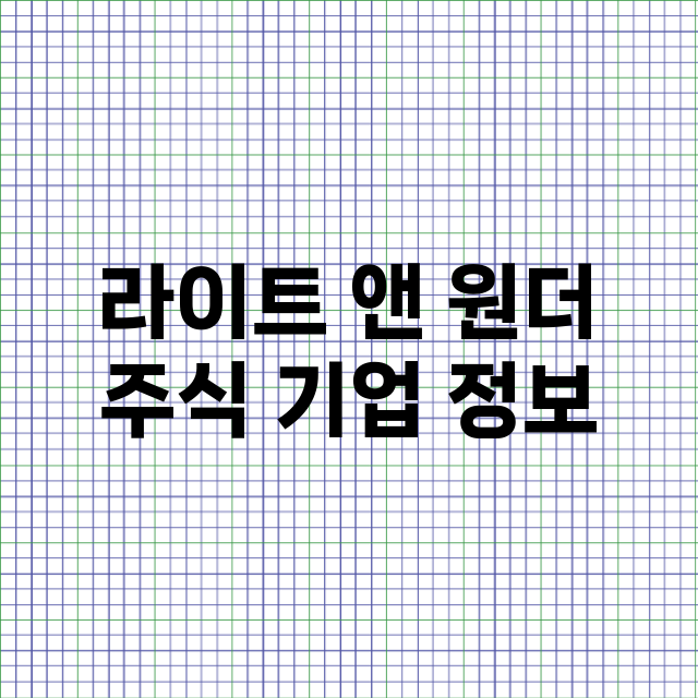 라이트 앤 원더 기업 총정리