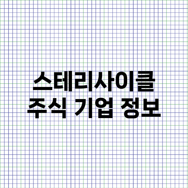 스테리사이클 기업 총정리