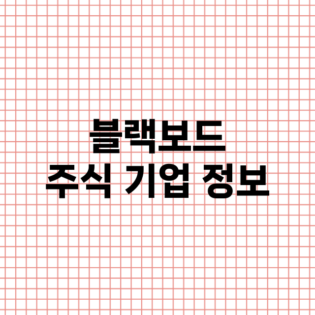 블랙보드 기업 총정리