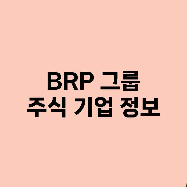 BRP 그룹 주식 …