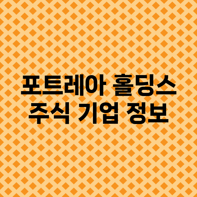 포트레아 홀딩스 주…