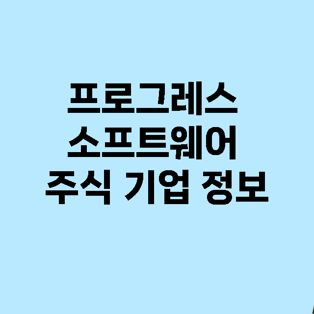 프로그레스 소프트웨…