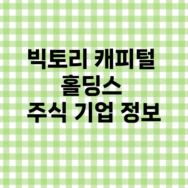 빅토리 캐피털 홀딩…