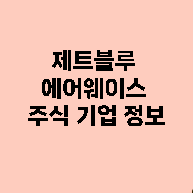 제트블루 에어웨이스 기업 총정리