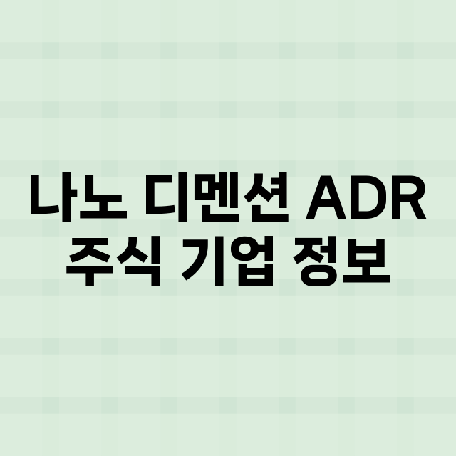 나노 디멘션 ADR…