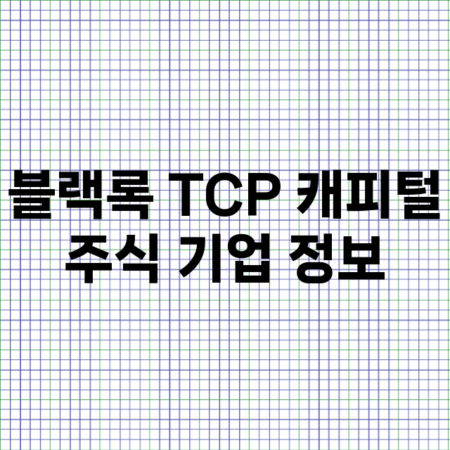 블랙록 TCP 캐피털 기업 총정리