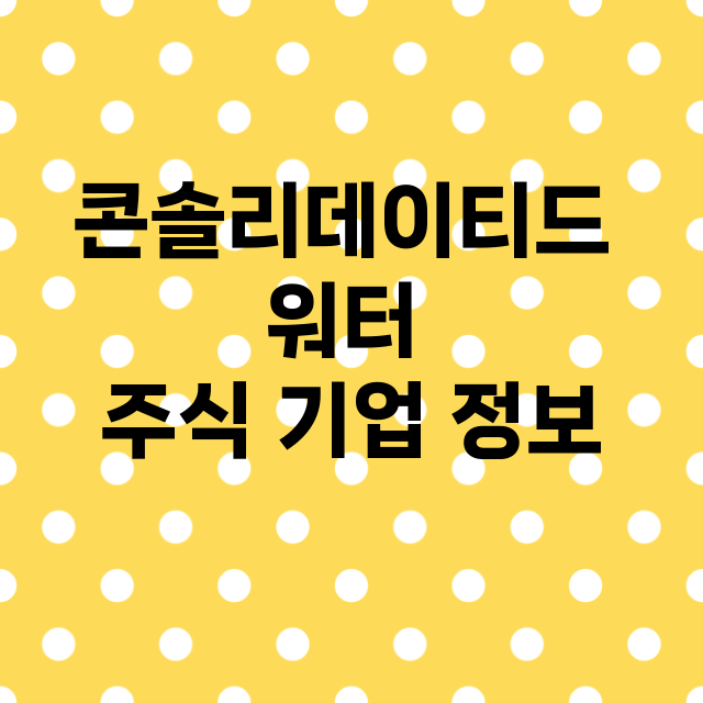 콘솔리데이티드 워터…