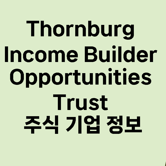 Thornburg Income Builder Opportunities Trust 기업 총정리