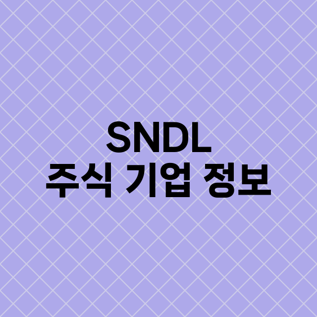 SNDL 기업 총정리