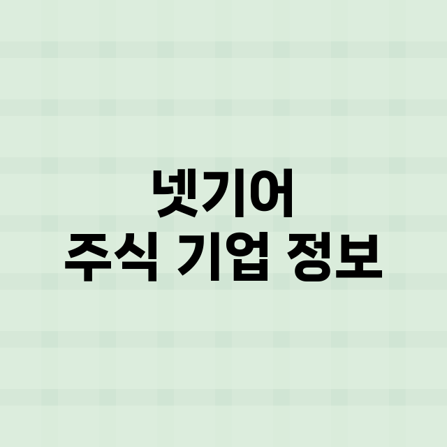 넷기어 기업 총정리