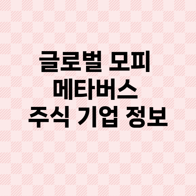 글로벌 모피 메타버스 기업 총정리