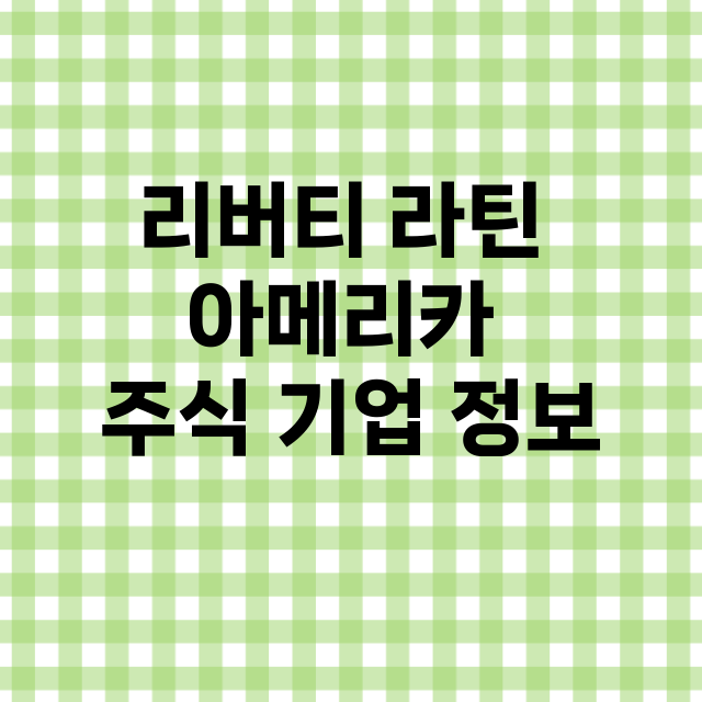 리버티 라틴 아메리카 기업 총정리