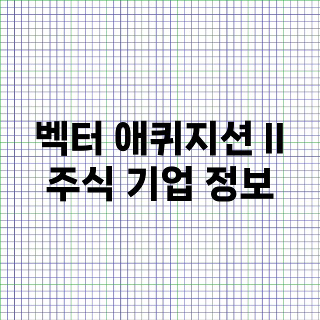 벡터 애퀴지션 II 기업 총정리