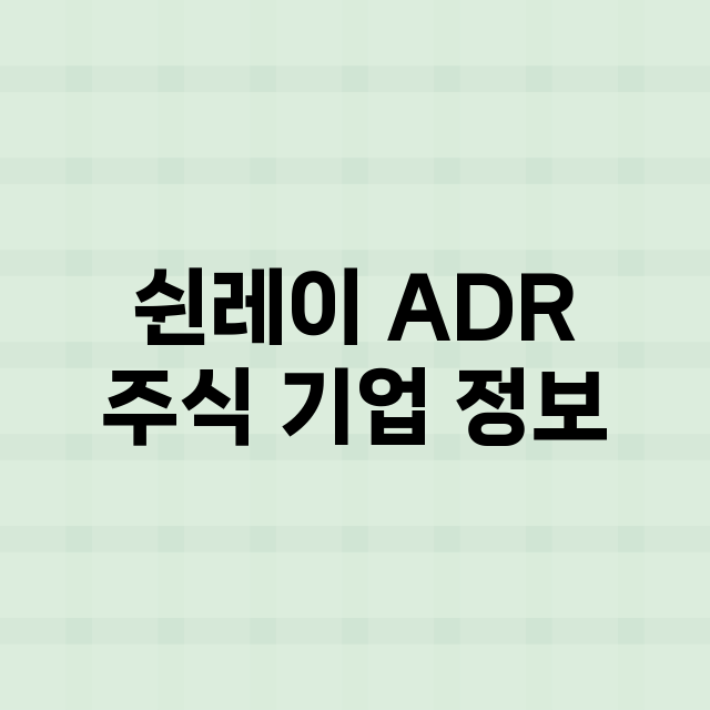 쉰레이 ADR 주식…