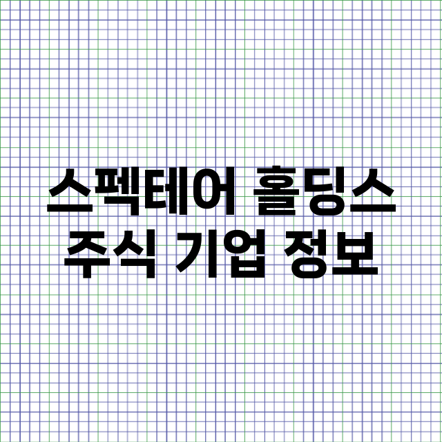 스펙테어 홀딩스 기업 총정리