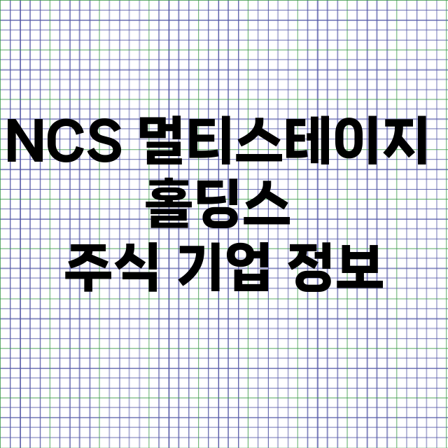 NCS 멀티스테이지 홀딩스 기업 총정리