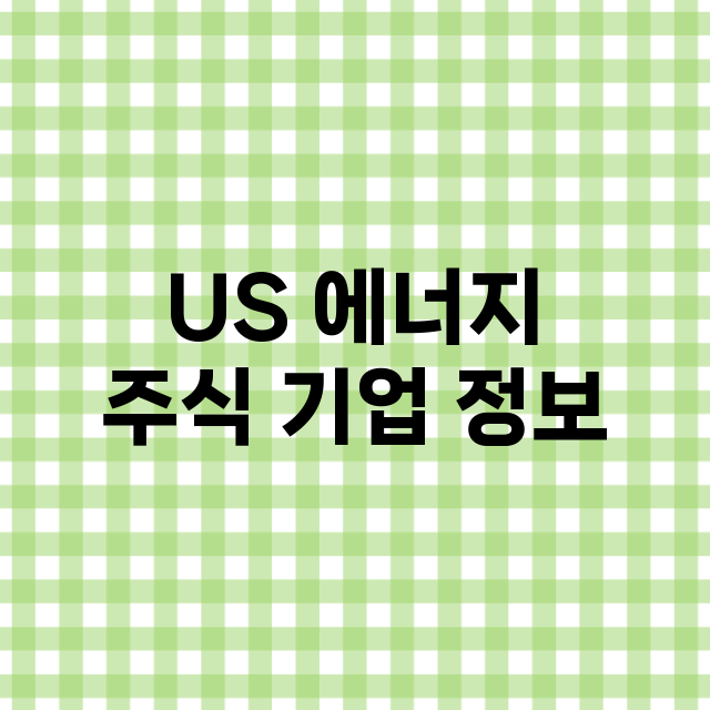 US 에너지 기업 총정리