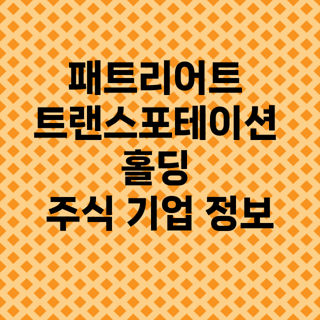 패트리어트 트랜스포테이션 홀딩 기업 총정리