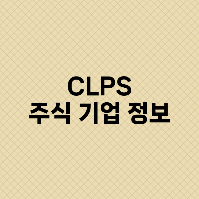 CLPS 기업 총정리