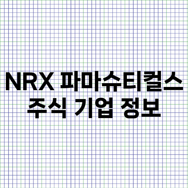 NRX 파마슈티컬스…