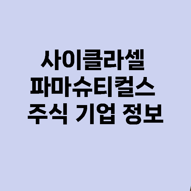 사이클라셀 파마슈티…