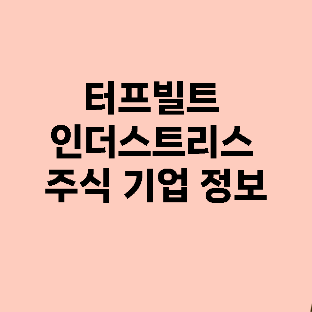 터프빌트 인더스트리스 기업 총정리