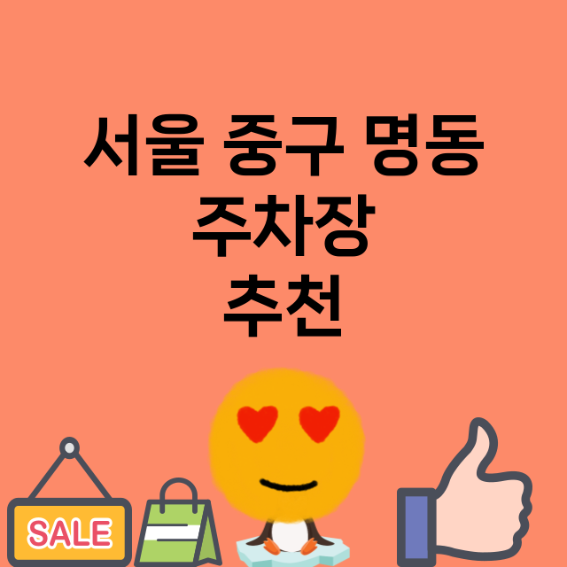 서울 중구 명동_주차장 위치 요금 안내 